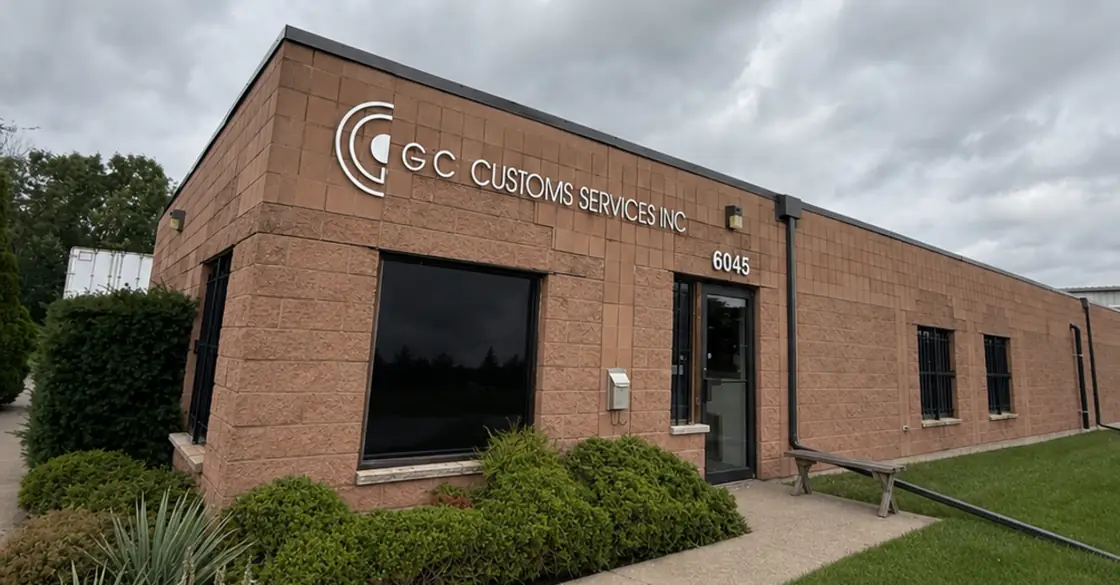 Garden City Customs Services head office building at 6045 Progress Street in Niagara Falls, Ontario