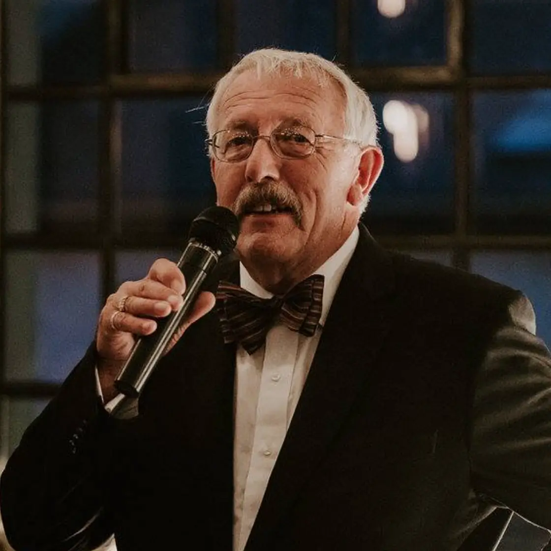 Helmut Hagenberg, Founder and President of Garden City Customs Services, speaking at an event